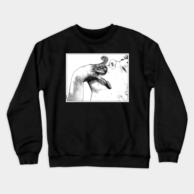 asc 427_La femme introvertie (She tries to reach into her guts) Crewneck Sweatshirt by apolloniasaintclair